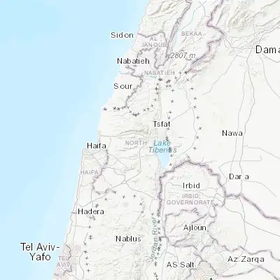 Map showing location of Maghār (32.889840, 35.407030)
