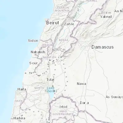 Map showing location of Majdal Shams (33.270290, 35.771600)