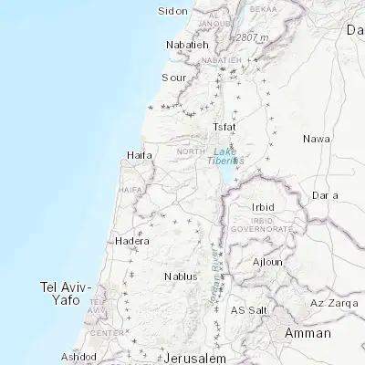 Map showing location of Naẕerat ‘Illit (32.708160, 35.324690)