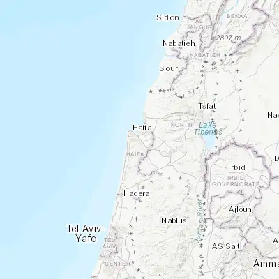 Map showing location of Nesher (32.766220, 35.044250)