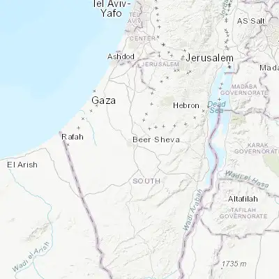 Map showing location of ‘Omer (31.264890, 34.847660)