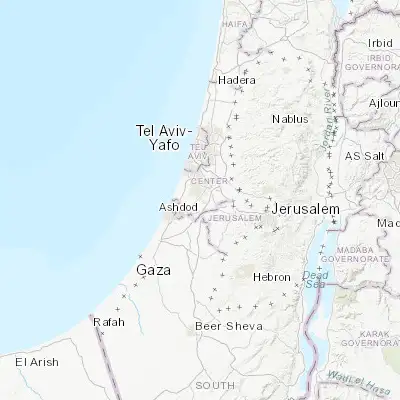 Map showing location of Qiryat ‘Eqron (31.861190, 34.822750)