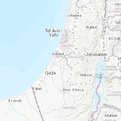 Map showing location of Qiryat Mal’akhi (31.728880, 34.746320)