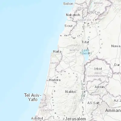 Map showing location of Qiryat Tiv‘on (32.716180, 35.124940)