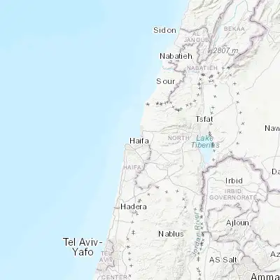 Map showing location of Qiryat Yam (32.849660, 35.069730)