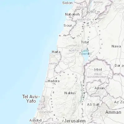Map showing location of Ramat Yishay (32.704440, 35.170700)