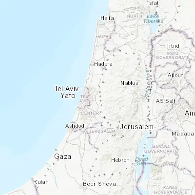 Map showing location of Rosh Ha‘Ayin (32.095560, 34.956640)