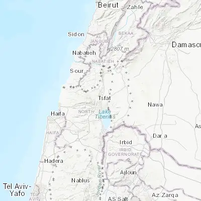 Map showing location of Rosh Pinna (32.968940, 35.542580)
