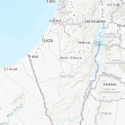 Map showing location of Segev Shalom (31.199180, 34.839560)
