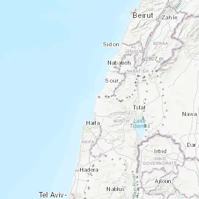 Map showing location of Shelomi (33.072160, 35.144520)