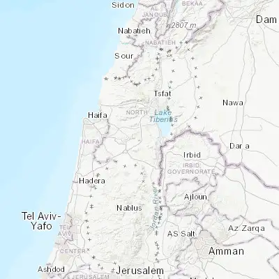 Map showing location of Shibli–Umm al-Ghanam (32.683950, 35.396210)