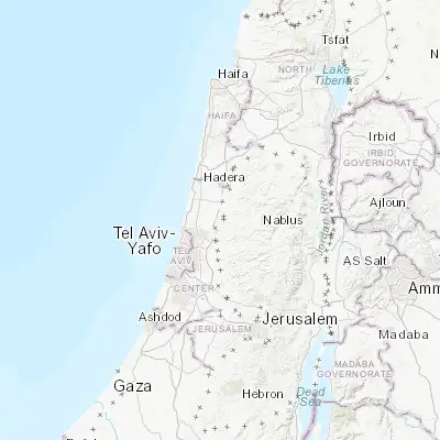 Map showing location of Tsur Itshak (32.240470, 34.997880)