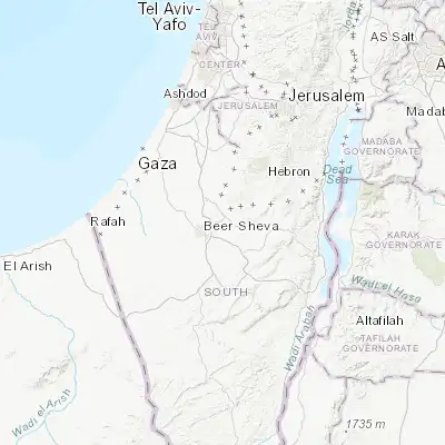 Map showing location of Umm Batin (31.277350, 34.882460)