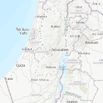 Map showing location of West Jerusalem (31.781990, 35.219610)