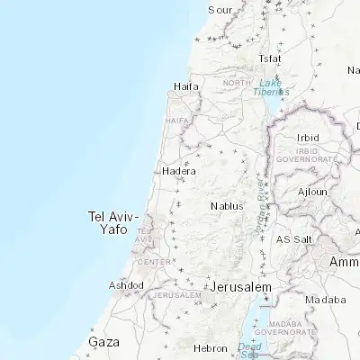 Map showing location of Zemer (32.366580, 35.033120)