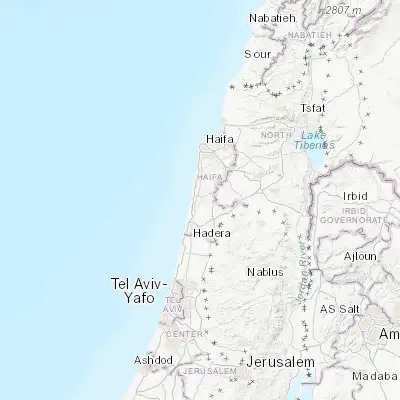 Map showing location of Zikhron Ya‘aqov (32.566450, 34.956280)
