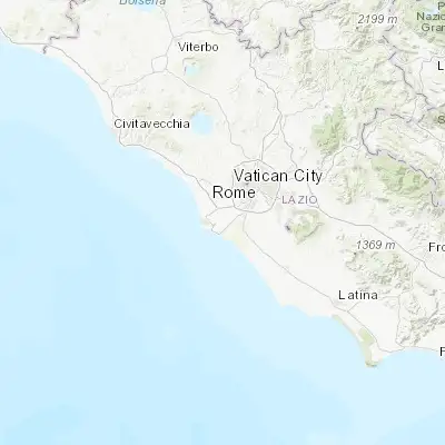 Map showing location of Acilia-Castel Fusano-Ostia Antica (41.763370, 12.330780)