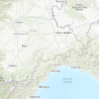 Map showing location of Acqui Terme (44.675520, 8.469340)