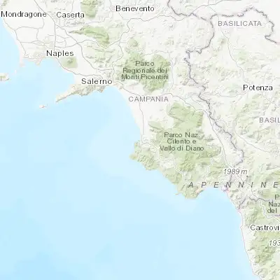 Map showing location of Agropoli (40.349230, 14.990670)