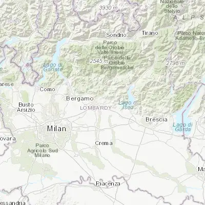 Map showing location of Albano Sant'Alessandro (45.687620, 9.766510)
