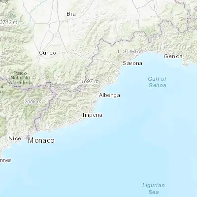 Map showing location of Albenga (44.049970, 8.218290)