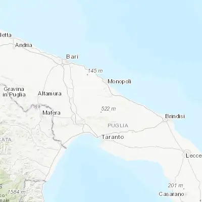 Map showing location of Alberobello (40.784480, 17.236180)