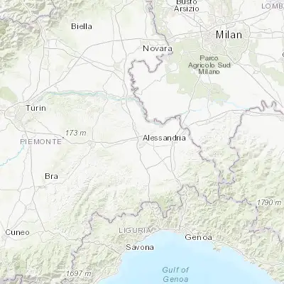 Map showing location of Alessandria (44.909240, 8.610070)