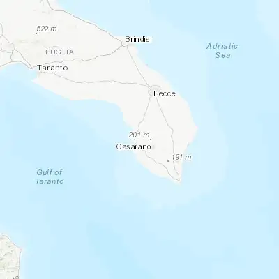 Map showing location of Alezio (40.062260, 18.057120)