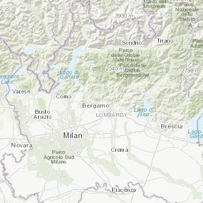 Map showing location of Almenno San Salvatore (45.749710, 9.596990)