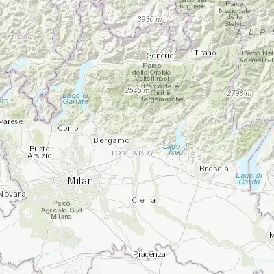 Map showing location of Alzano Lombardo (45.736810, 9.726380)