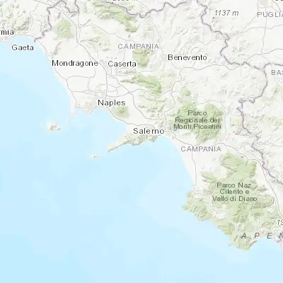 Map showing location of Amalfi (40.634900, 14.602380)