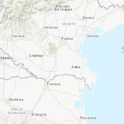 Map showing location of Anguillara Veneta (45.142490, 11.884610)