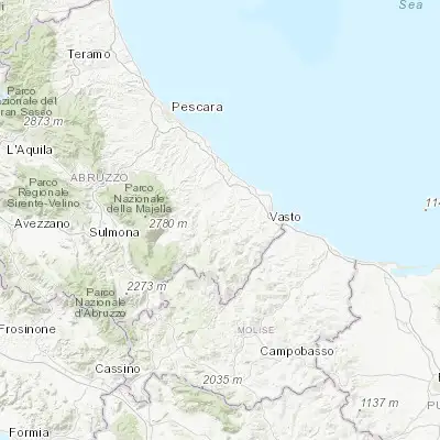 Map showing location of Atessa (42.070180, 14.450490)