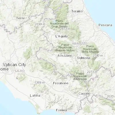 Map showing location of Avezzano (42.028960, 13.426410)