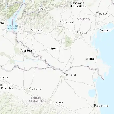 Map showing location of Badia Polesine (45.095080, 11.494430)