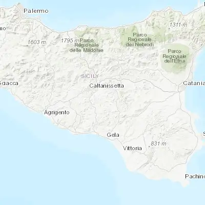 Map showing location of Barrafranca (37.378500, 14.202700)