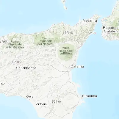 Map showing location of Biancavilla (37.644420, 14.866850)