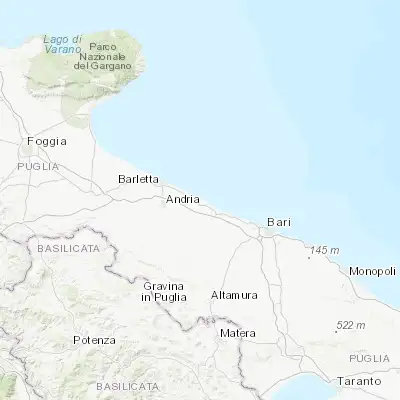 Map showing location of Bisceglie (41.242640, 16.501040)