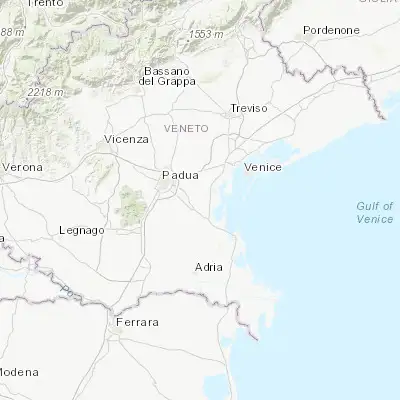 Map showing location of Bojon-Lova (45.339810, 12.082820)