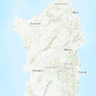 Map showing location of Bolotana (40.324400, 8.961090)