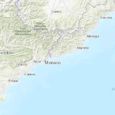 Map showing location of Bordighera (43.780640, 7.664510)