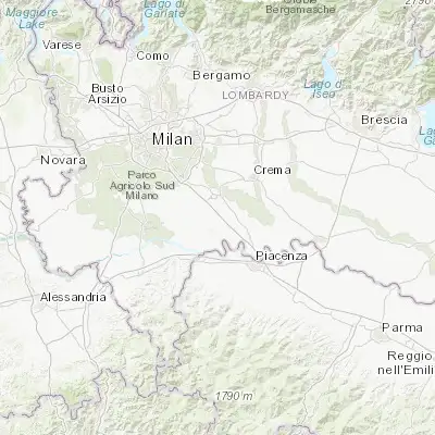 Map showing location of Borghetto Lodigiano (45.213260, 9.499460)