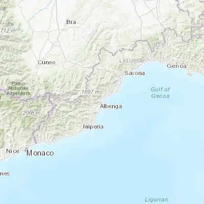 Map showing location of Borghetto Santo Spirito (44.111870, 8.241290)
