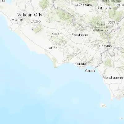 Map showing location of Borgo Hermada (41.305590, 13.172350)