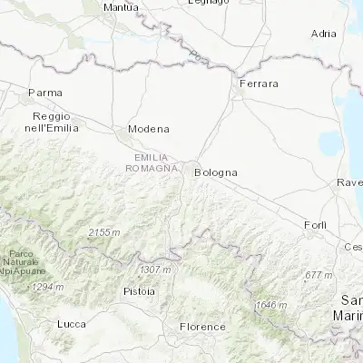 Map showing location of Borgonuovo (44.435570, 11.270690)