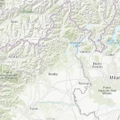 Map showing location of Borgosesia (45.720450, 8.274660)