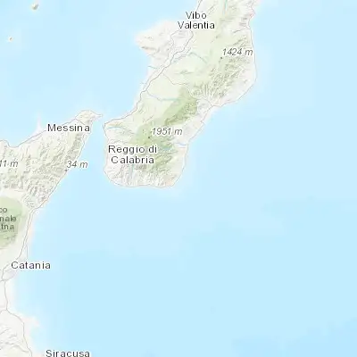Map showing location of Brancaleone-Marina (37.966670, 16.100000)