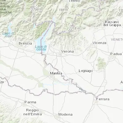 Map showing location of Buttapietra (45.341100, 10.999150)