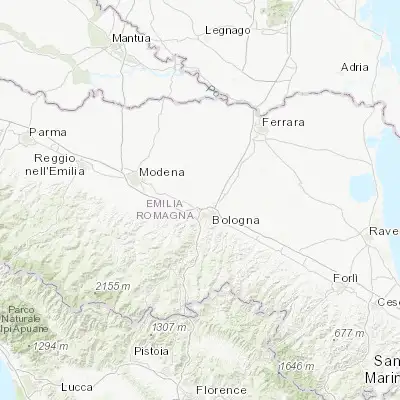 Map showing location of Calderara di Reno (44.563070, 11.271110)
