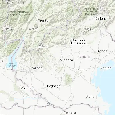 Map showing location of Caldogno-Rettorgole-Cresole (45.607800, 11.502800)